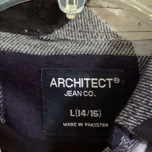 Boys Architect Plaid Button-Down - Picture 2 of 2